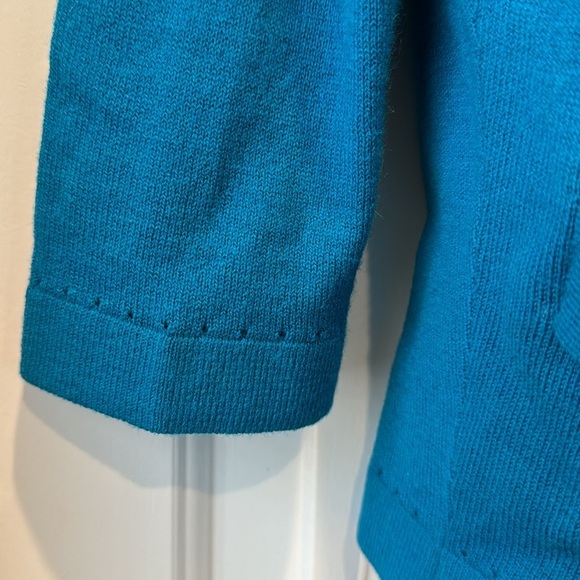 Kate Spade Corinne Cardigan Teal Button-Up Women's Sweater - Picture 4 of 8